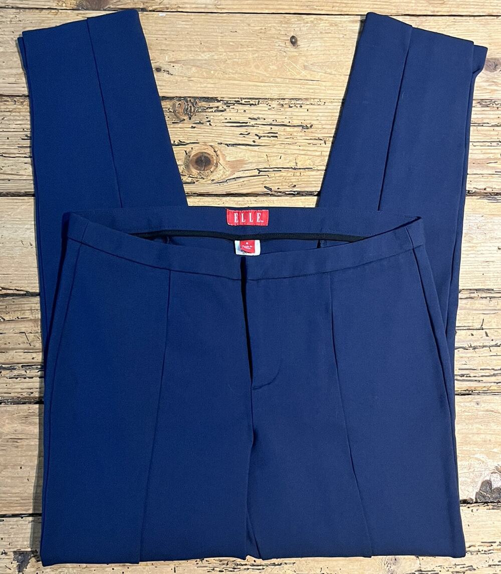 Elle Womens Size 4 Blue Stretch Dress Pants